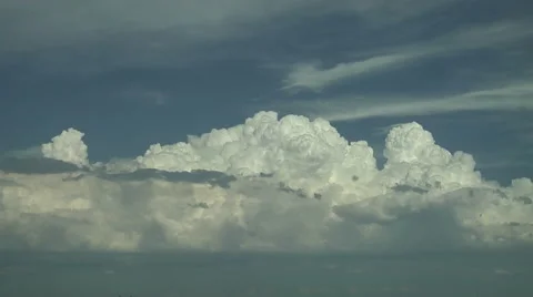 Time Lapse of Cumulus Boiling into Thunderstorms Stock Footage 54732620