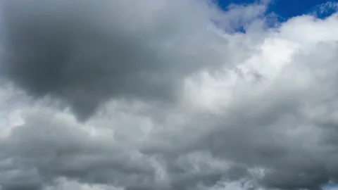 Time lapse of cumulus clouds against blue sky Stock Footage 144737671