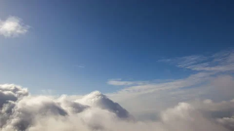 Time lapse cumulus clouds and the fog Stock Footage 51800191