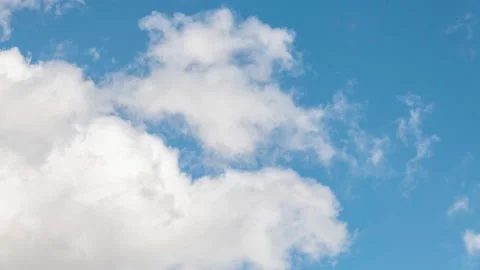 Time-Lapse of Cumulus Clouds and Blue Sky Stock Footage 171837419