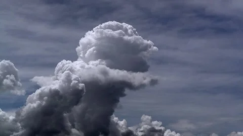 Time Lapse:  Cumulus Clouds Build Up and Collapse Stock Footage 158048023