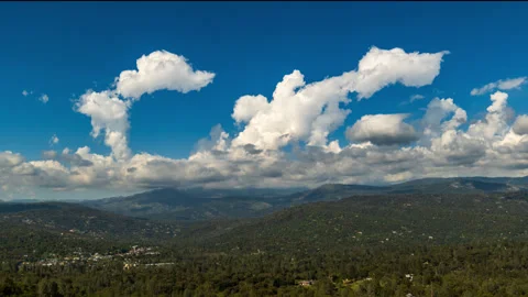 Time Lapse Cumulus Clouds Forming Over Sierra Nevada, California. Stock Footage 279258243