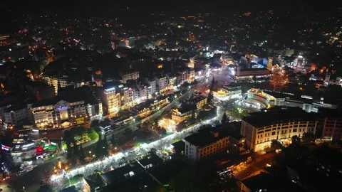 Time lapse of Da Lat nigh city, Vietnam Stock Footage 242077693