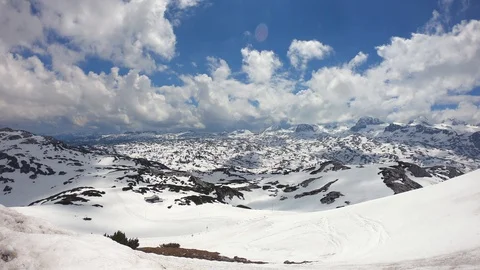 Time lapse of Dachstein Mountains from viewpoint at over 2,000 m Stock Footage 111059167