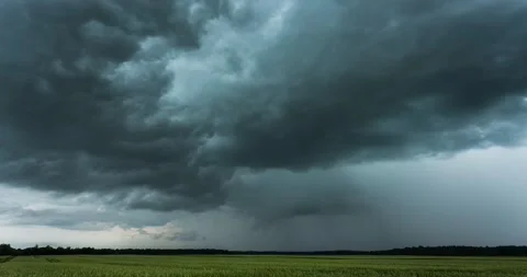 Time lapse of dangerous storm rolling through Lithuania Stock Footage 148772393