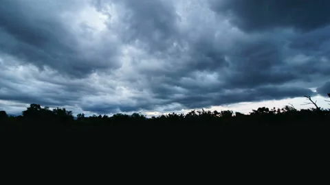 Time lapse the dark cloud before rain storm. bad weather Stock Footage 147707106