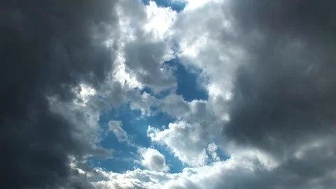 Time-lapse Dark Clouds In Blue Sky Video stock 125642120
