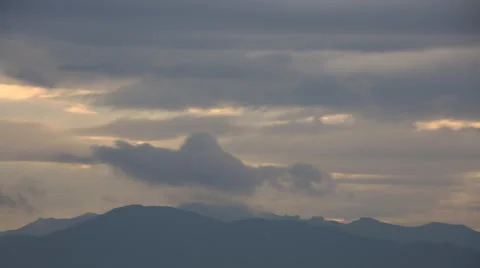 Time lapse of dark clouds changing formation fast Stock Footage 67192775