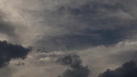 Time-lapse, Dark Clouds moving from L to R Stock Footage 93315890