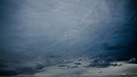 Time-lapse of dark clouds in the sky Stock Footage 257892041