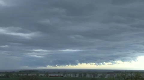 Time lapse of dark clouds before a thunderstorm Stock Footage 51136220