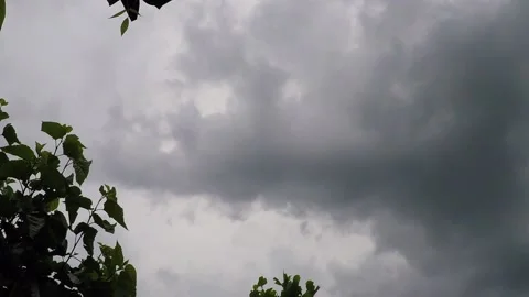 Time lapse of dark gray storm clouds Stock Footage 138926083