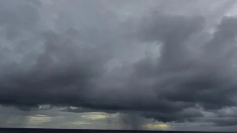 Time lapse dark gray stormy rain clouds Stock Footage 80969356