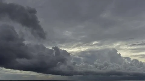 Time lapse dark gray stormy rain clouds Stock Footage 80969370