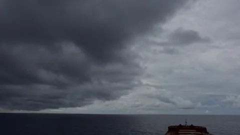 Time lapse dark gray stormy rain clouds Stock Footage 80969371