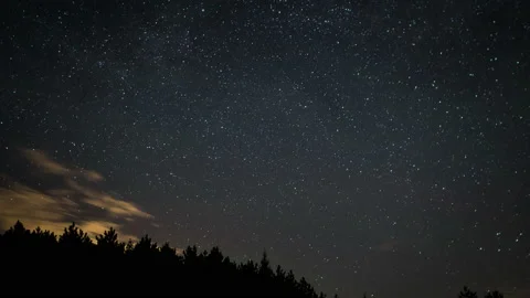 Time-lapse of dark night sky. Stock Footage 147961879