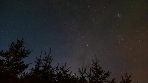 Time-lapse of dark night sky. Stock Footage 147961932