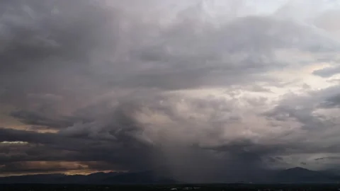 Time lapse of dark sky clouds background.Dark gray storm clouds before the storm Stock Footage 217861226