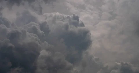 Time lapse dark storm clouds dramatic black sky background. Dark clouds before t Video stock 205805102