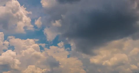 Time lapse dark storm clouds dramatic black sky background. Dark clouds before t Stock Footage 218412190