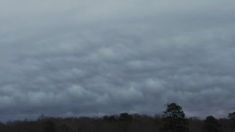 Time Lapse of Dark Storm Clouds Billowing. Thunderstorms Broke Out Inside D.. Video stock 327881784