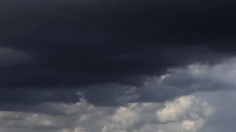 Time-lapse of dark storm clouds gathering before heavy rainfall Stock Footage 340472758