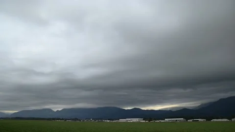 Time lapse of dark stormy clouds moving in the sky Stock Footage 164588350