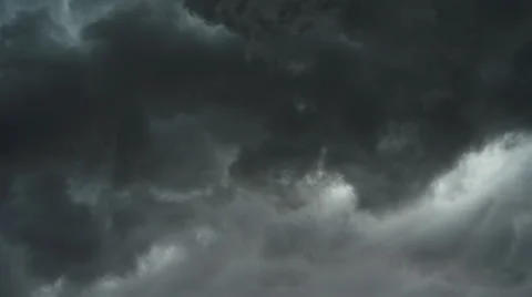 Time-lapse dark thunder cloud accompanied by flickers of lightning Stock Footage 59260907