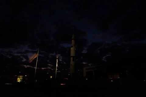 Time Lapse of Davidson Space Exploration Center Sunrise Stock-Footage 134579804