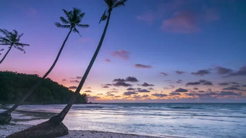 Time lapse dawn on a deserted bay Stock Footage 156725697