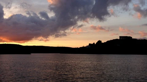Time lapse at dawn of the ruidera lagoons Stock Footage 102656583