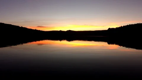 Time lapse at dawn of the ruidera lagoons Stock Footage 102660037