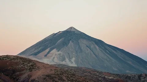 Time-lapse of the dawn Volcano Teide Tenerife Canary Stock Footage 85286082