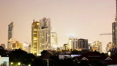 Time lapse of day changing to night light Stock Footage 72534518