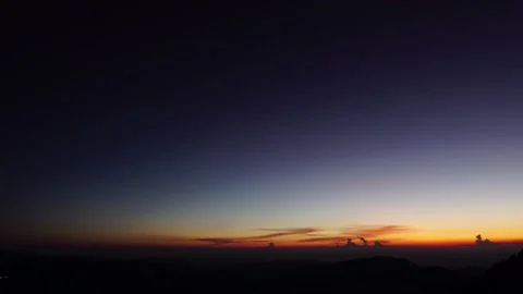 Time lapse day to night at Doi Mae U Kho mountain, Mae Hong Son unseen Thailand Stock Footage 165193923