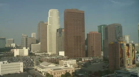 Time Lapse of day to Night Downtown Los Angeles Stock Footage