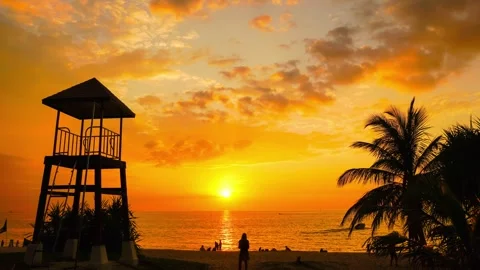 Time lapse day to night dramatic sky with colorful cloudscape Stock Footage 243963273