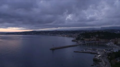Time-lapse. Day to night, Nice, Provence-Alpes-Côte d'Azur, France 库存影片 228803816