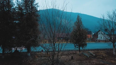 Time lapse of day to night. View on a mountain. Outdoor lifestyle.Twillight 库存影片 125042881
