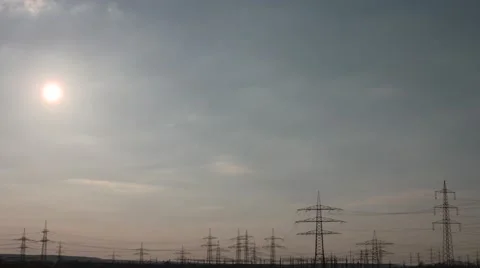 TIME-LAPSE from day with sun to night Stock Footage