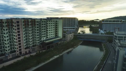 Time lapse day to sunset from balcony Stock Footage 130947176
