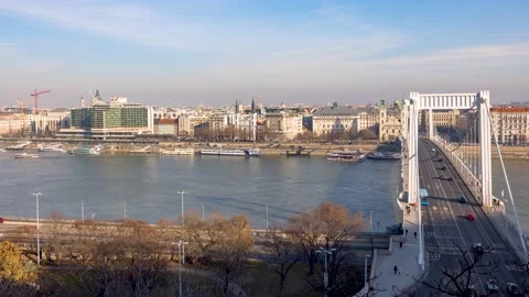 Time lapse day view of the skyline of Budapest, Hungary Stock-Footage 170371594