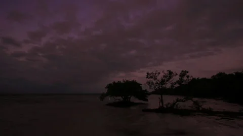 Time lapse of daybreak at Anne's Beach, Islamorada, Florida Keys Stock Footage 22758469