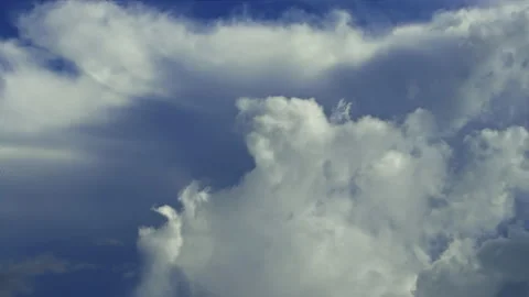 Time-lapse daytime sky with fluffy clouds Stock Footage 162847871