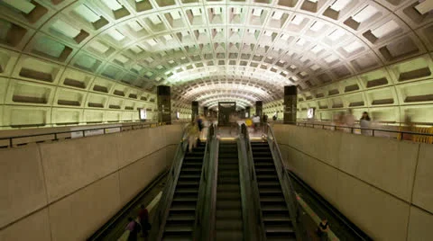 Time Lapse of the DC Metro -  4K - 4096x2304 Stock Footage 22478643