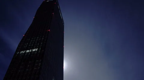 TIME LAPSE: DC TOWER Vienna at night – pan Vídeo Stock 45584227