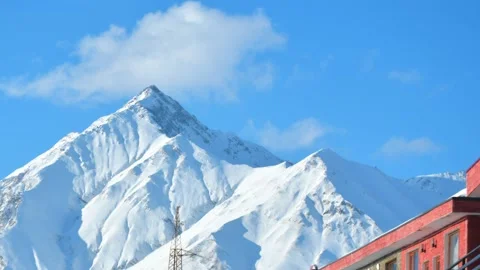 Time lapse Deda ena mount in winter. Popular famous and dangerous hiking tr.. Stock Footage 229409385