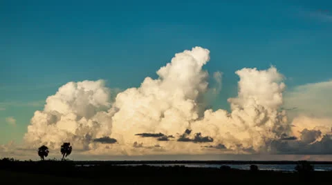 Time-Lapse Deep Thunderstorm Convection Over Florida Everglades 30p Vidéo 22831951