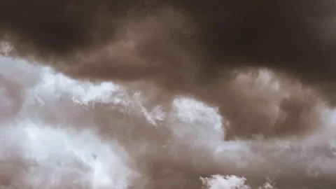 Time-lapse of dense storm clouds moving across the sky. Stock Footage 314834243