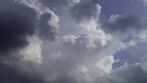 Time-lapse of Dense storm clouds rapidly moving across the sky Stock Footage 341680064